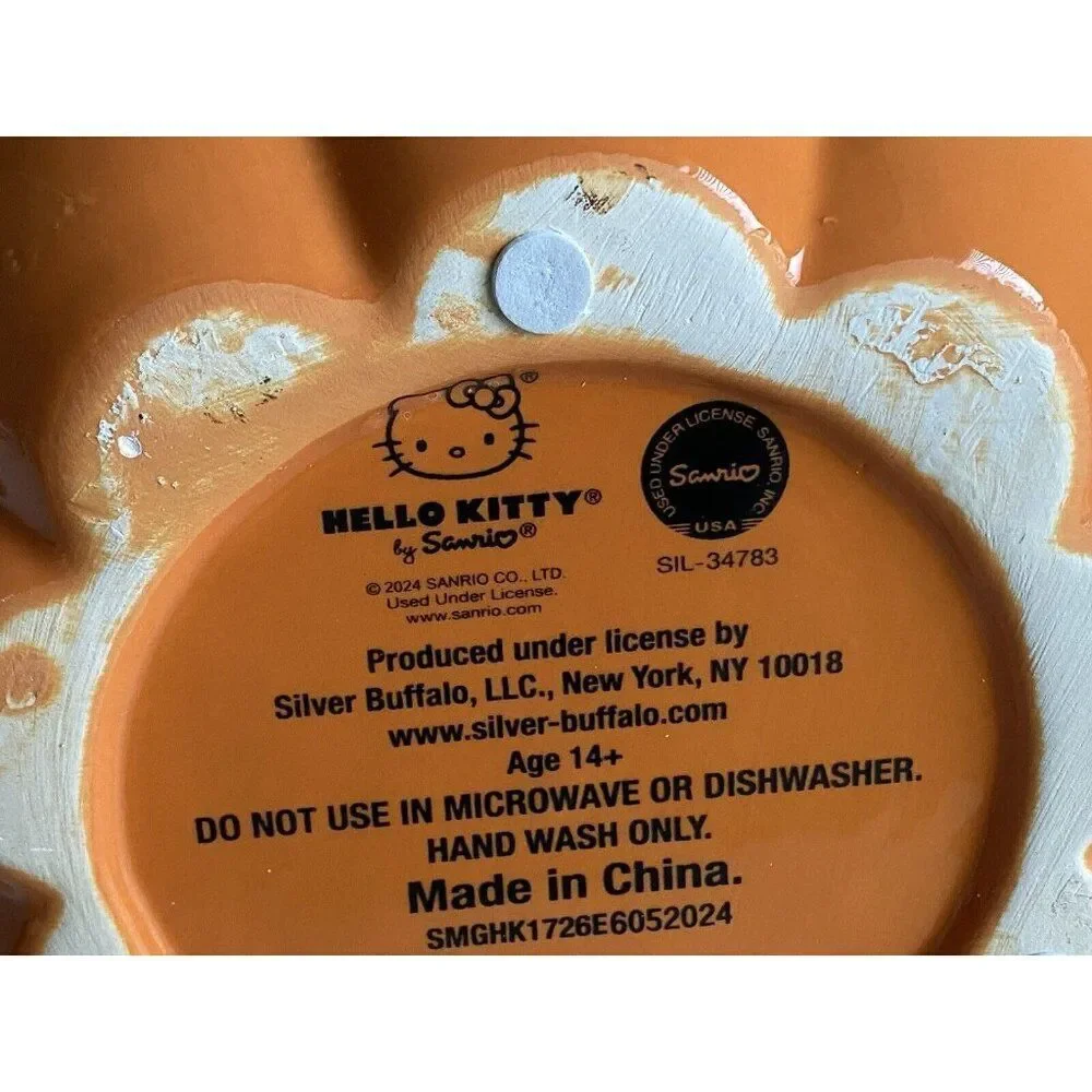 Hello‎ Kitty Halloween Large Jack-o-Lantern Pumpkin Ceramic Cookie Jar NEW